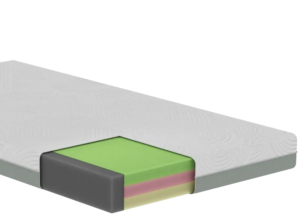 Theraflex T15 foam-layer mattress cutaway